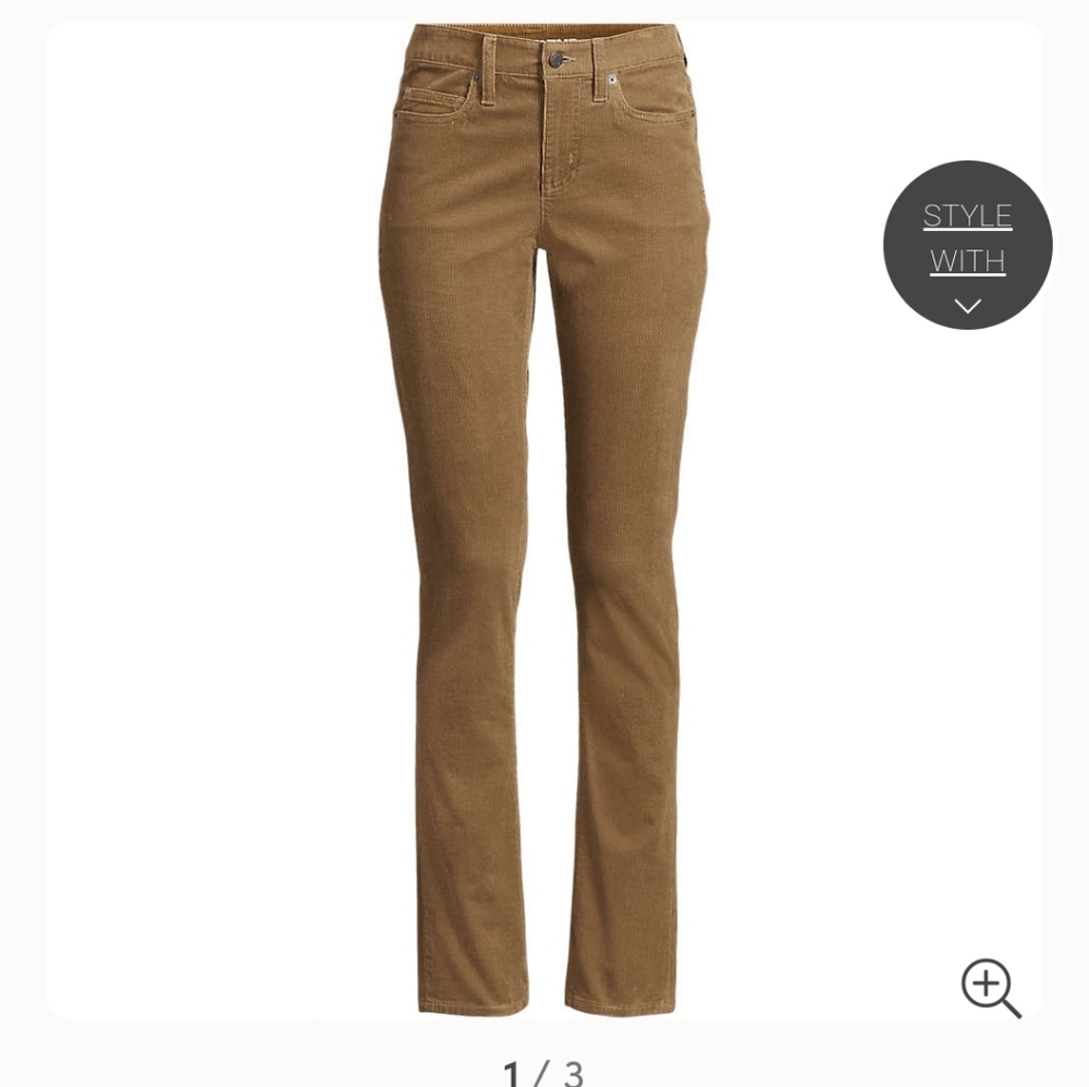 10 LandsEnd corduroy bootcut NWT